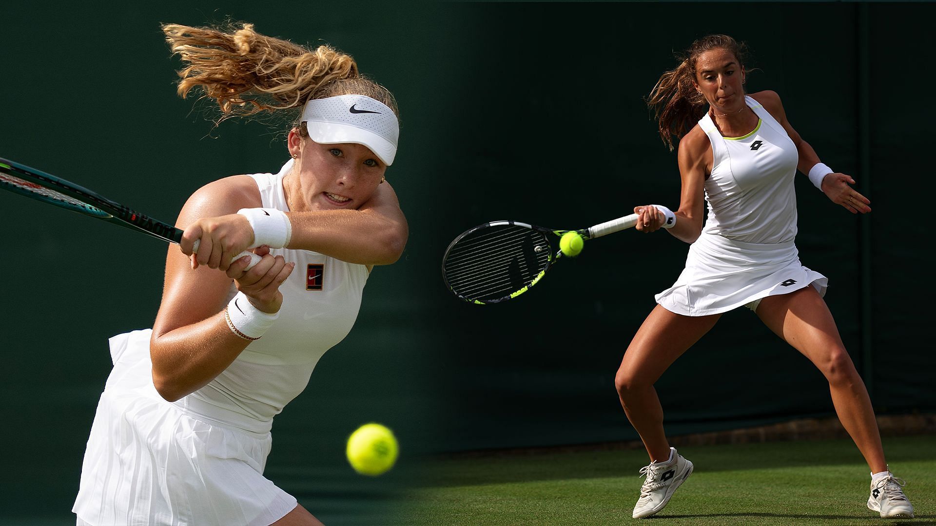 Mirra Andreeva vs Lucia Bronzetti is one of the second-round matches at Wimbledon 2025: (Photos: left - Imagn, right - Getty)