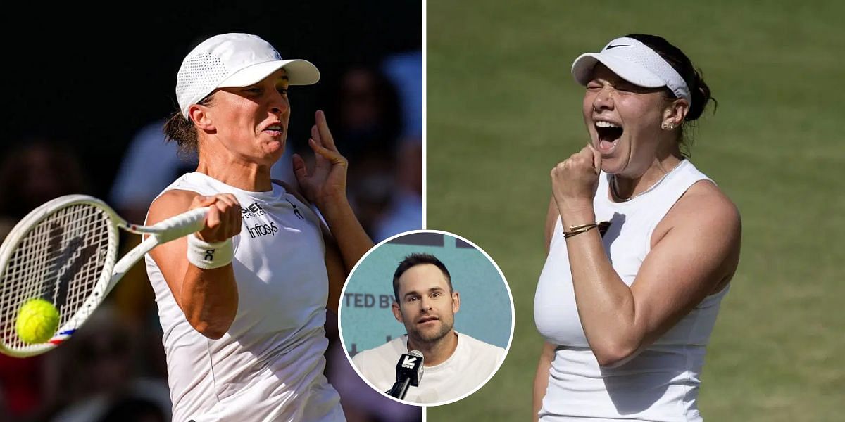 Andy Roddick picks Iga Swiatek as favorite to win Wimbledon title against Amanda Anisimova | Image Source: Getty