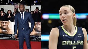 Paige Bueckers has fan moment with Usain Bolt as legendary Jamaican athlete makes special appearance at WNBA game