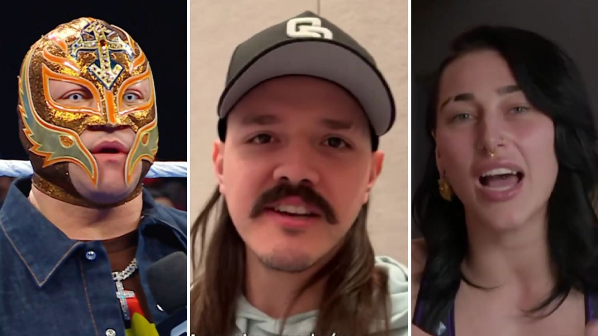 Rey Mysterio (left), Dominik Mysterio (middle), Rhea Ripley (right) [Image credits: WWE
