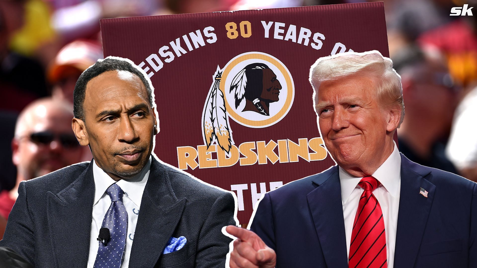 Stephen A. Smith x Donald Trump collage