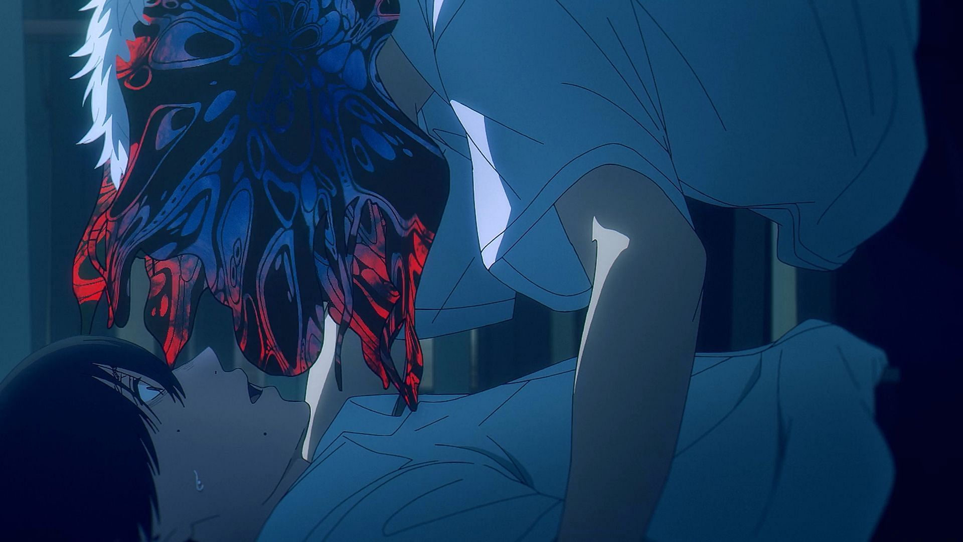 The Hikaru impostor attacking Yoshiki in The Summer Hikaru Died episode 3 (Image via CygamesPictures)