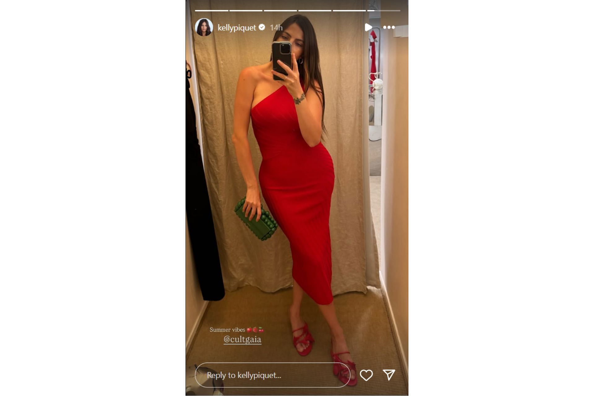 Snapshot of Max Verstappen&#039;s girlfriend on her Story...Credits-Instagram