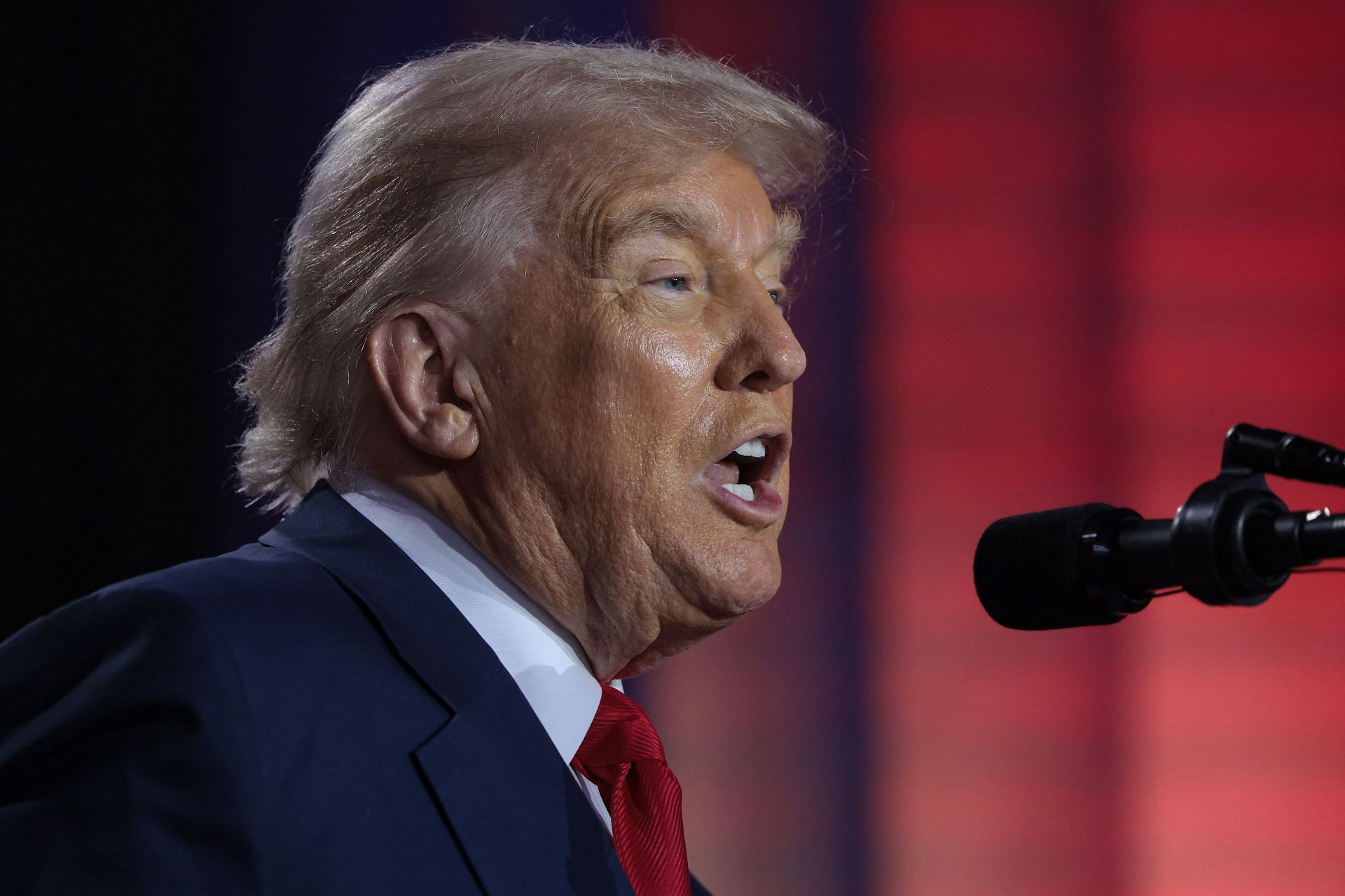 President Trump Delivers Remarks At AI Summit In Washington DC - Source: Getty