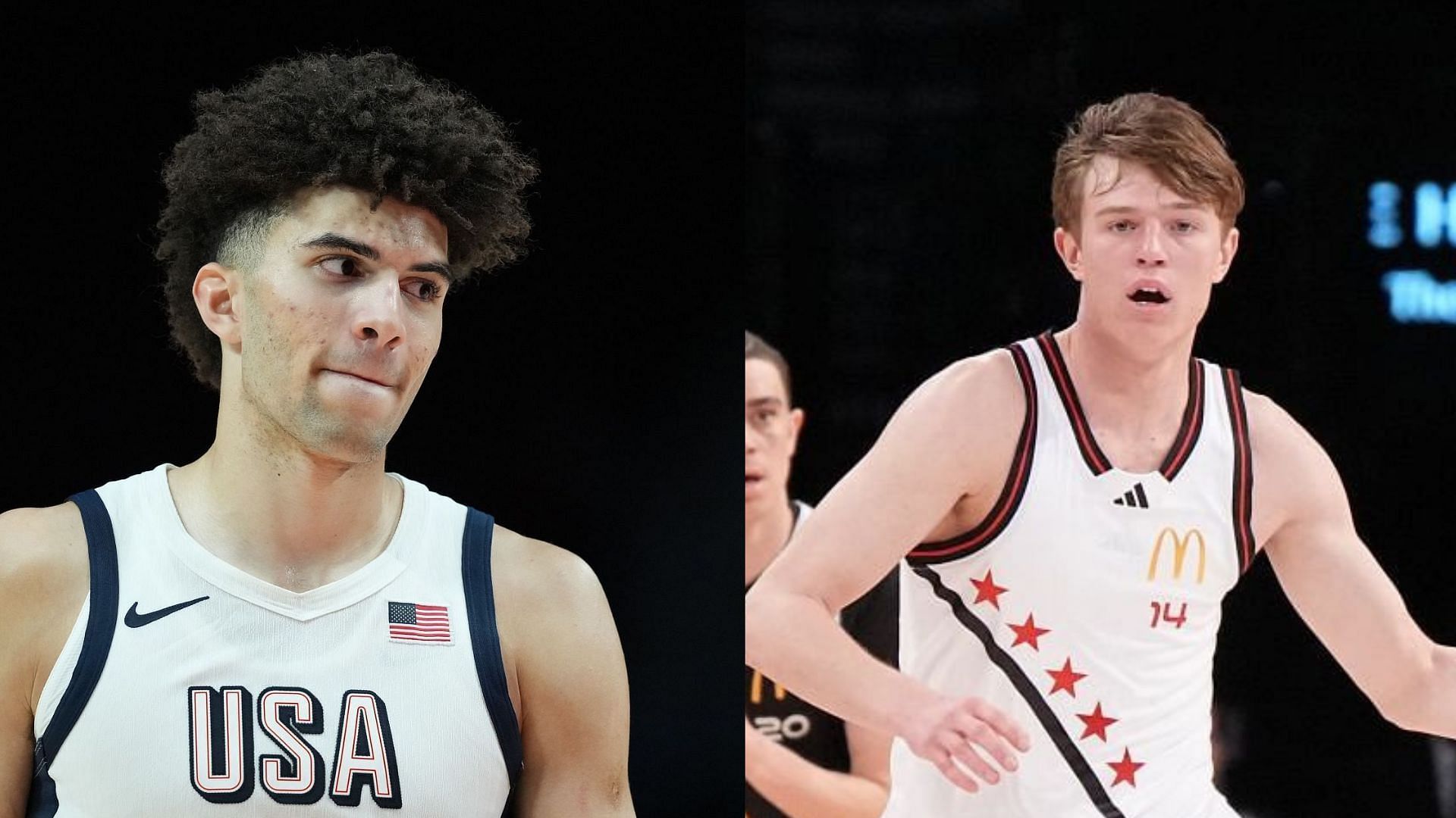 Duke signees Cameron Boozer and Nikolas Khamenia (Source: Getty)