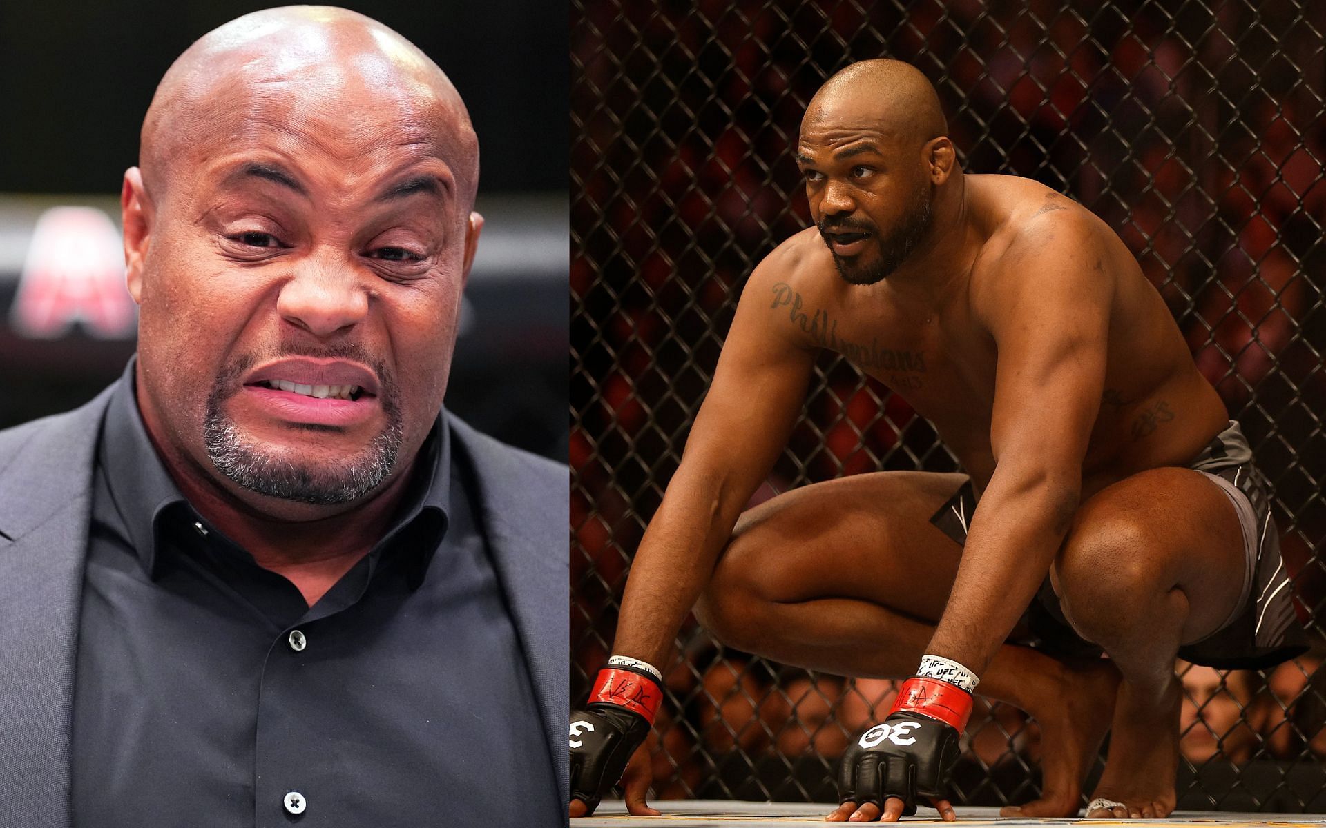 Daniel Cormier (left) urges Jon Jones (right) not to play with the emotions of fans. [Images courtesy: Getty]