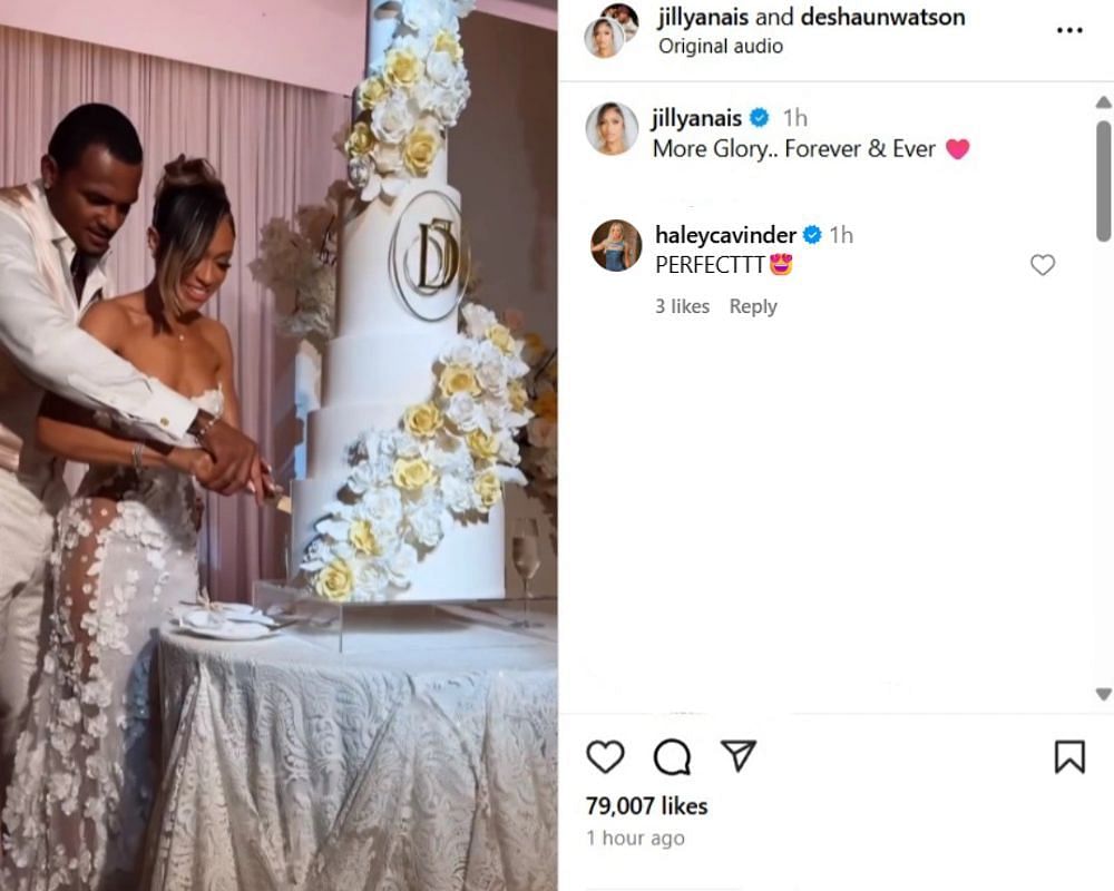 Jake Ferguson&#039;s fianc&eacute;e Haley Cavinder drops a one-word message as Deshaun Watson&rsquo;s wife Jilly recaps emotional wedding memories [IG/@jillyanais]