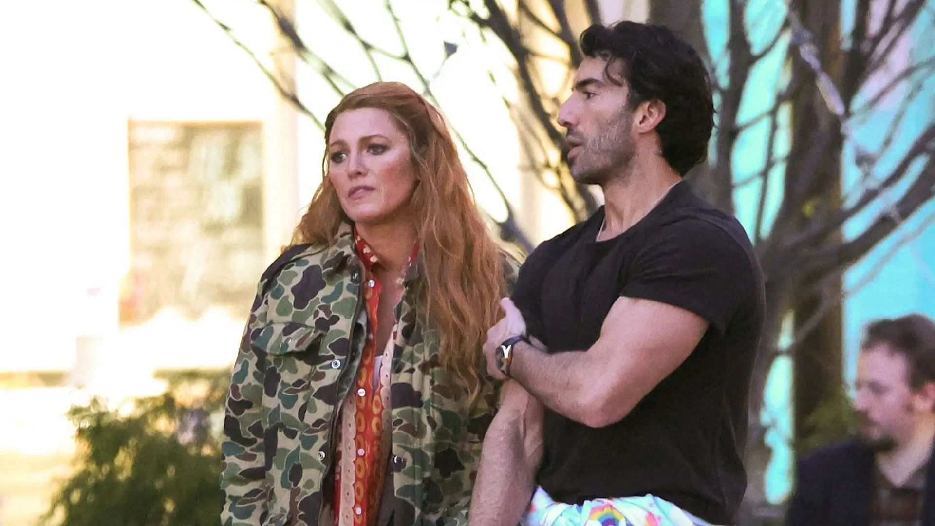 Blake Lively and Justin Baldoni in Jersey City - January 12, 2024 (Image via Getty)
