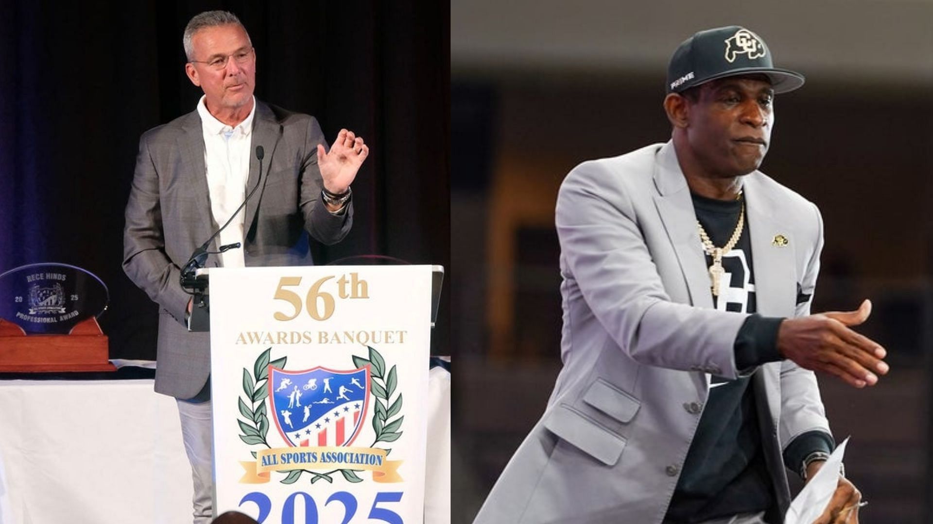 Urvan Meyer and Deion Sanders