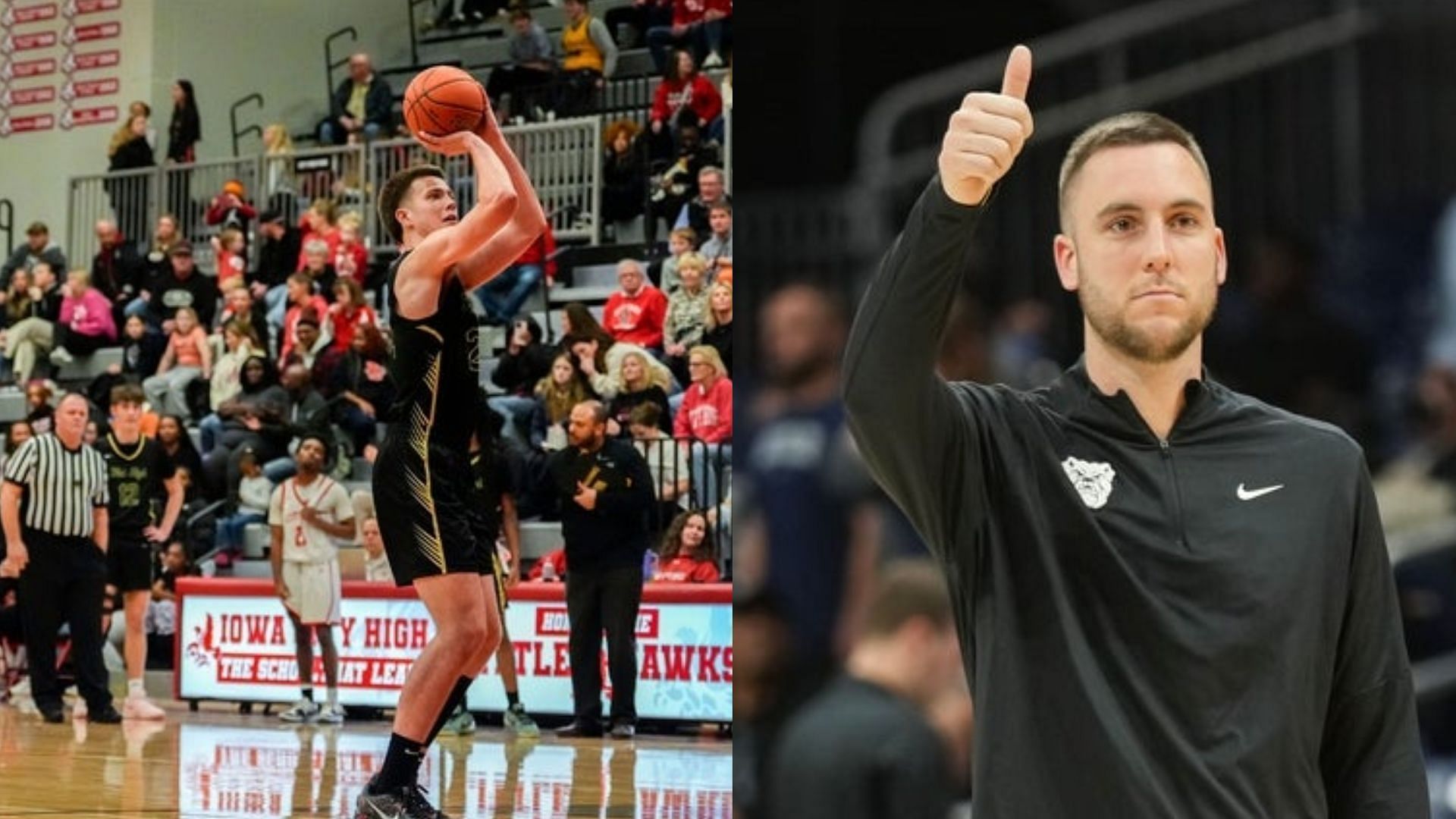 Jack McCaffery and Butler assistant coach Connor McCaffery