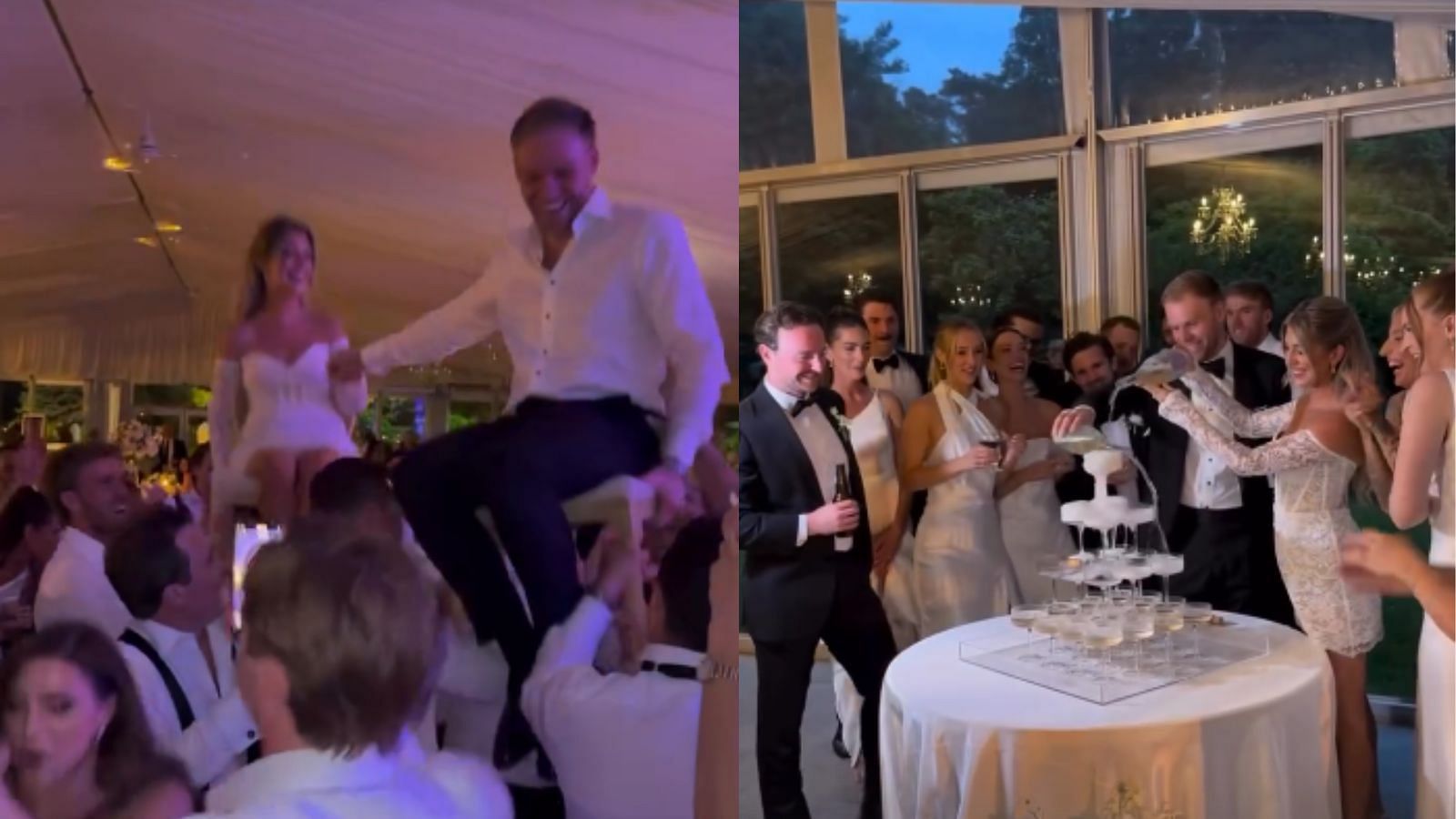 Connor McDavid lifts sister-in-law Sarah at brother Cameron&rsquo;s wedding celebrations