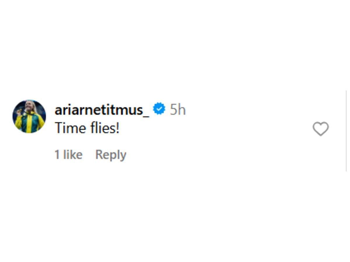 Titmus&#039;s comment on Instagram