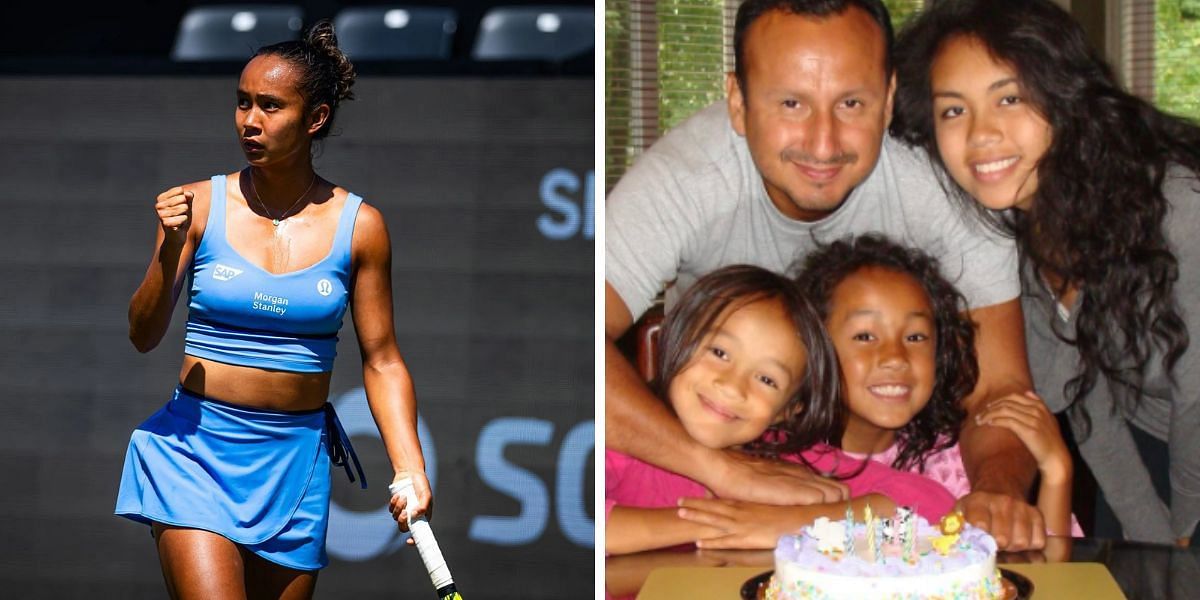 Leylah Fernandez reflects on her parents support. (Image source: Getty and Instagram@leylahannietennis)