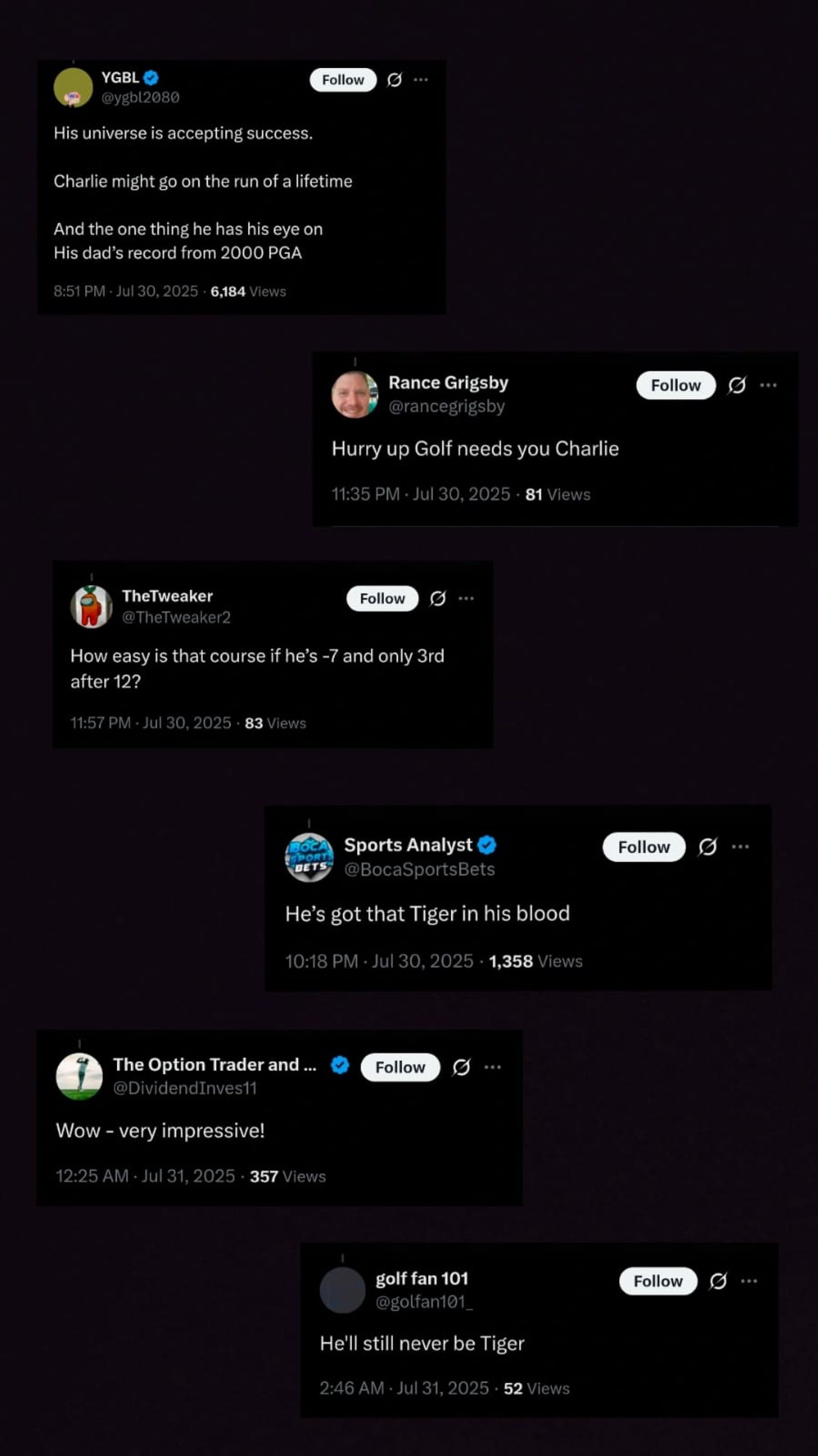 Fan reactions on NUCLR&#039;s Golf post - Source: via @NUCLRGOLF on X
