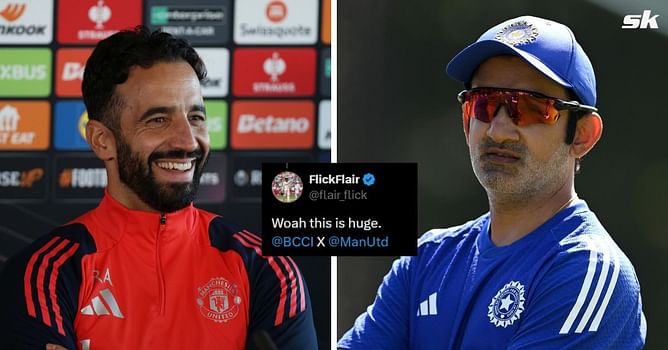 "The meet up no one expected" - Fans react as Indian Men's Cricket team links up with Manchester United first team squad