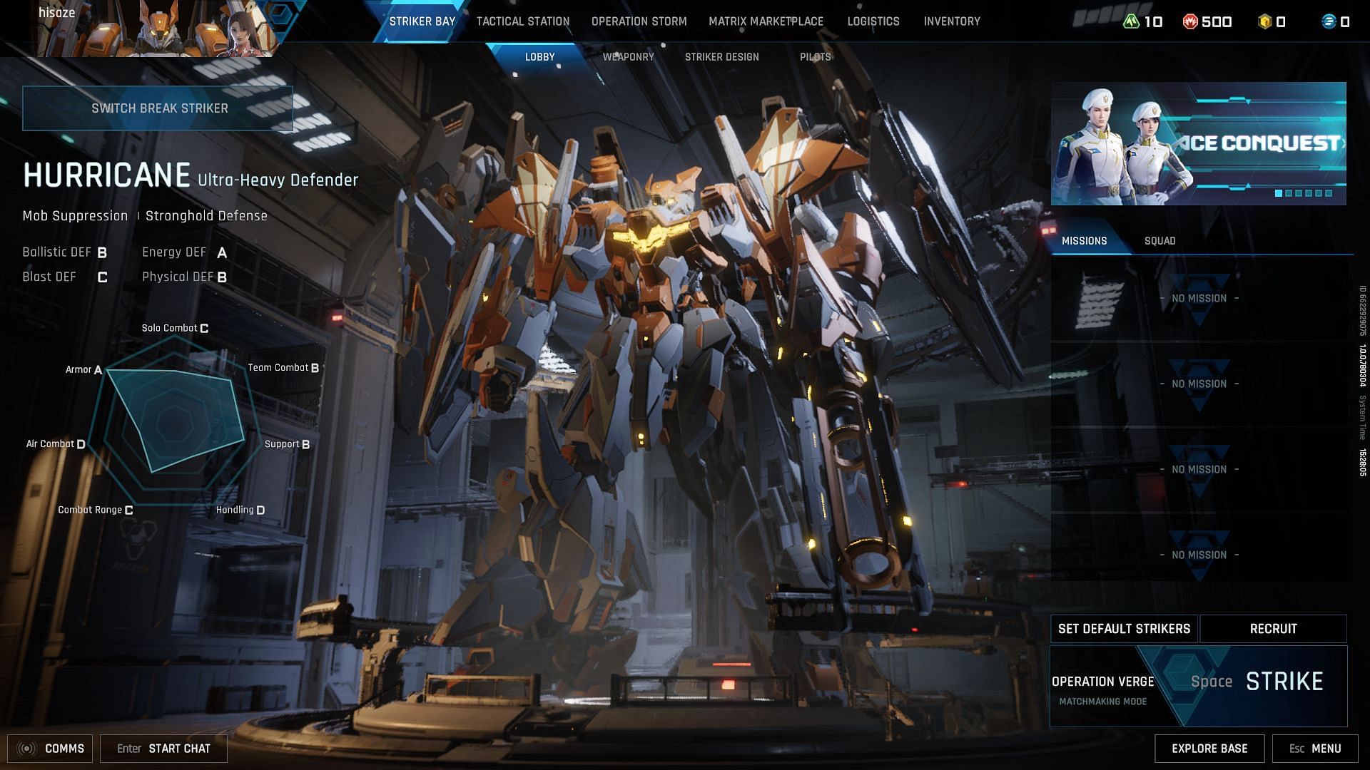 Hurricane in Mecha BREAK (Image via Amazing Seasun Games)