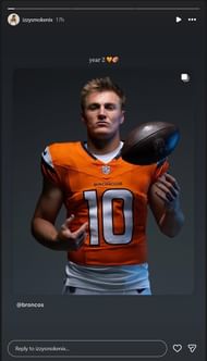 Nix's wife Izzy drops 2-word message ahead of sophomore season/@izzysmokenix