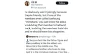 Fan reacts to Park Hyung-sik's comments on BTS' Taehyung’s role in Wooga Squad (Image Via X/livserene)