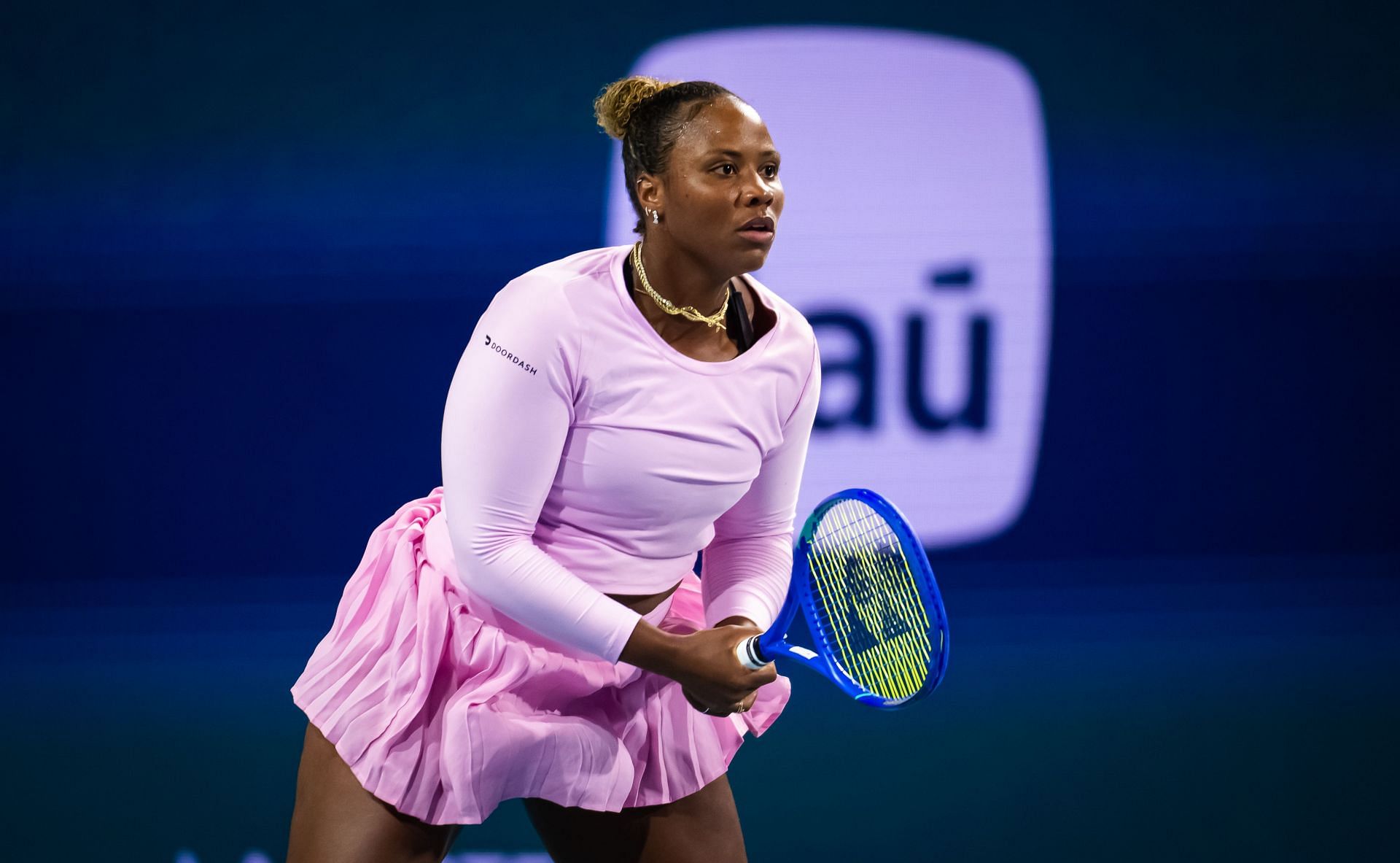 Taylor Townsend of the United States at the Miami Open at Hard Rock Stadium in Miami Gardens, Florida (Photo by Getty Images)