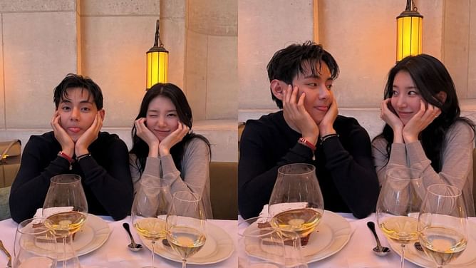“THIS IS SO BESTIE CODED” – Fans swoon over BTS’ Taehyung & Bae Suzy as their candid snaps from CELINE show pre-dinner goes viral