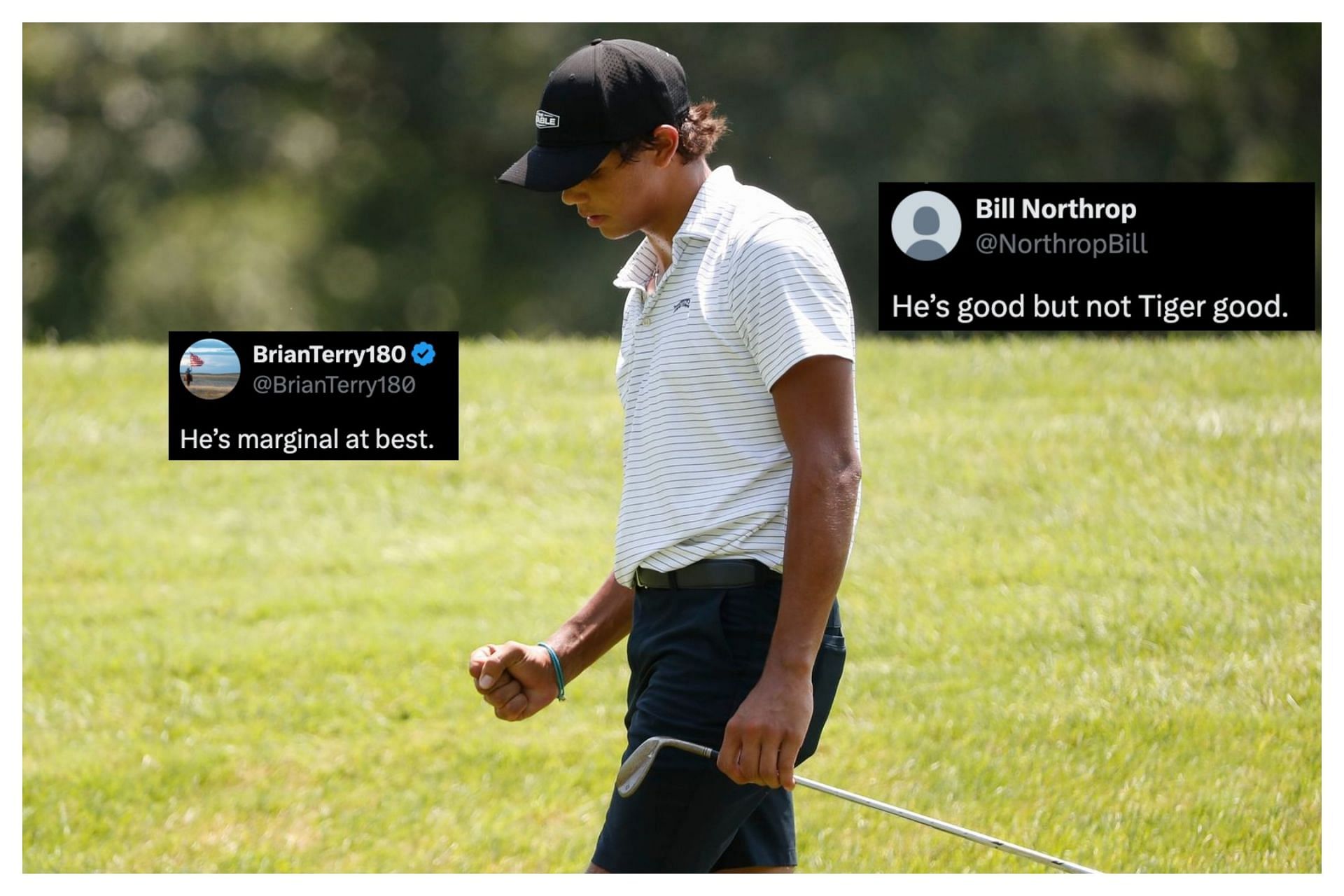 Charlie Woods at Junior PGA Championship (Image via Imagn, x@NorthropBill, x@BrianTerry180)