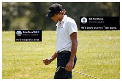 "Good, but not Tiger Woods good"; "Marginal at best" – Fans react to Charlie Woods' decent start at Junior PGA Championship
