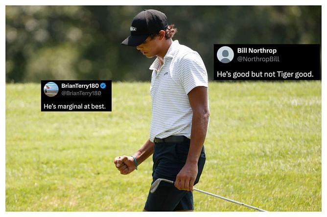 "Good, but not Tiger Woods good"; "Marginal at best" – Fans react to Charlie Woods' decent start at Junior PGA Championship