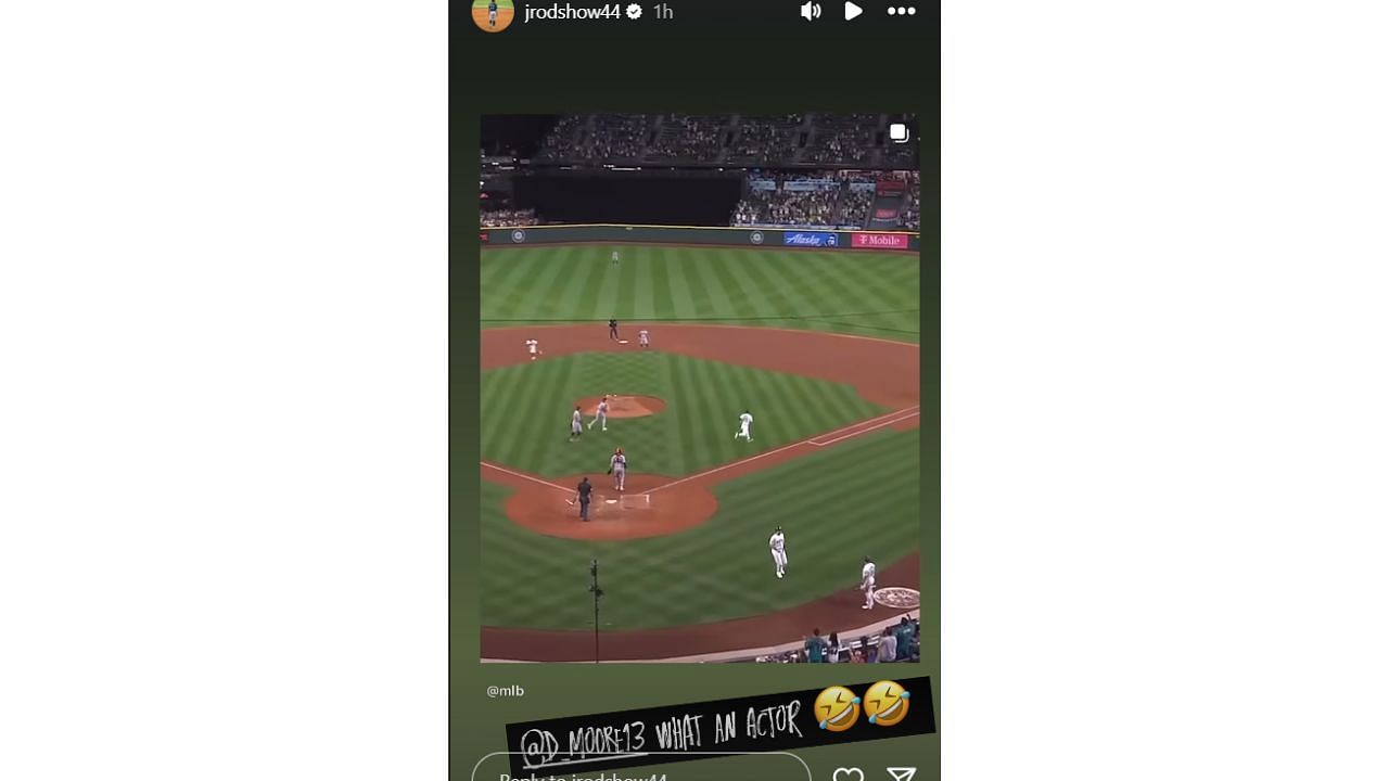 Julio Rodriguez&#039;s Instagram story via @jrdoshow44
