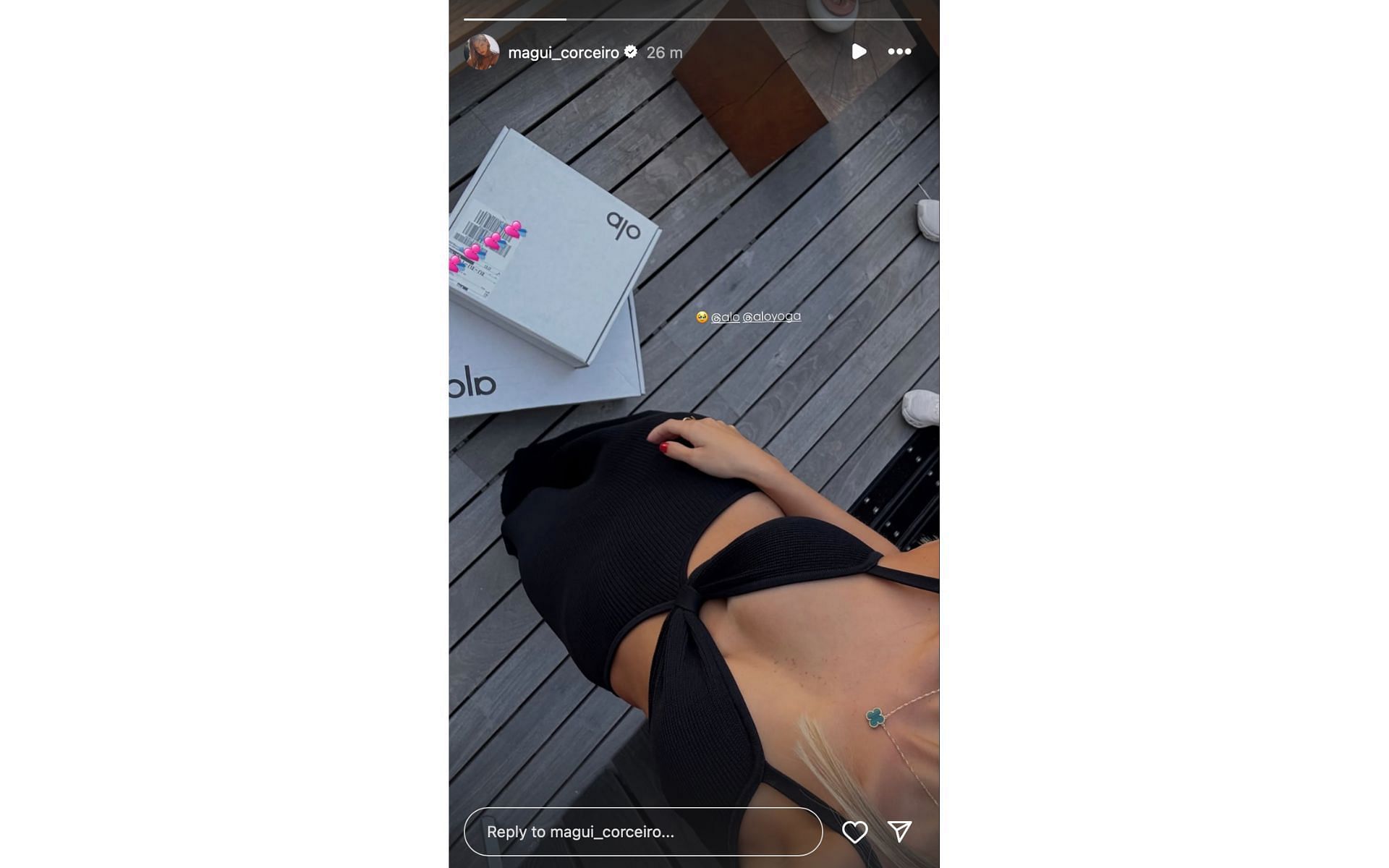 Margarida Corceiro&#039;s Instagram story on July 19 | Source: Instagram/@magui_corceiro