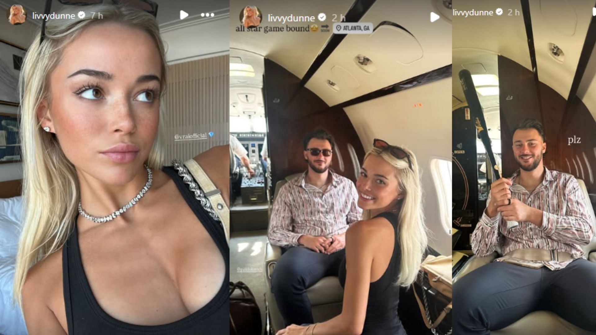 Screengrabs of Olivia Dunne&#039;s Instagram stories with Paul Skenes [Image Source : Olivia Dunne&#039;s Instagram]