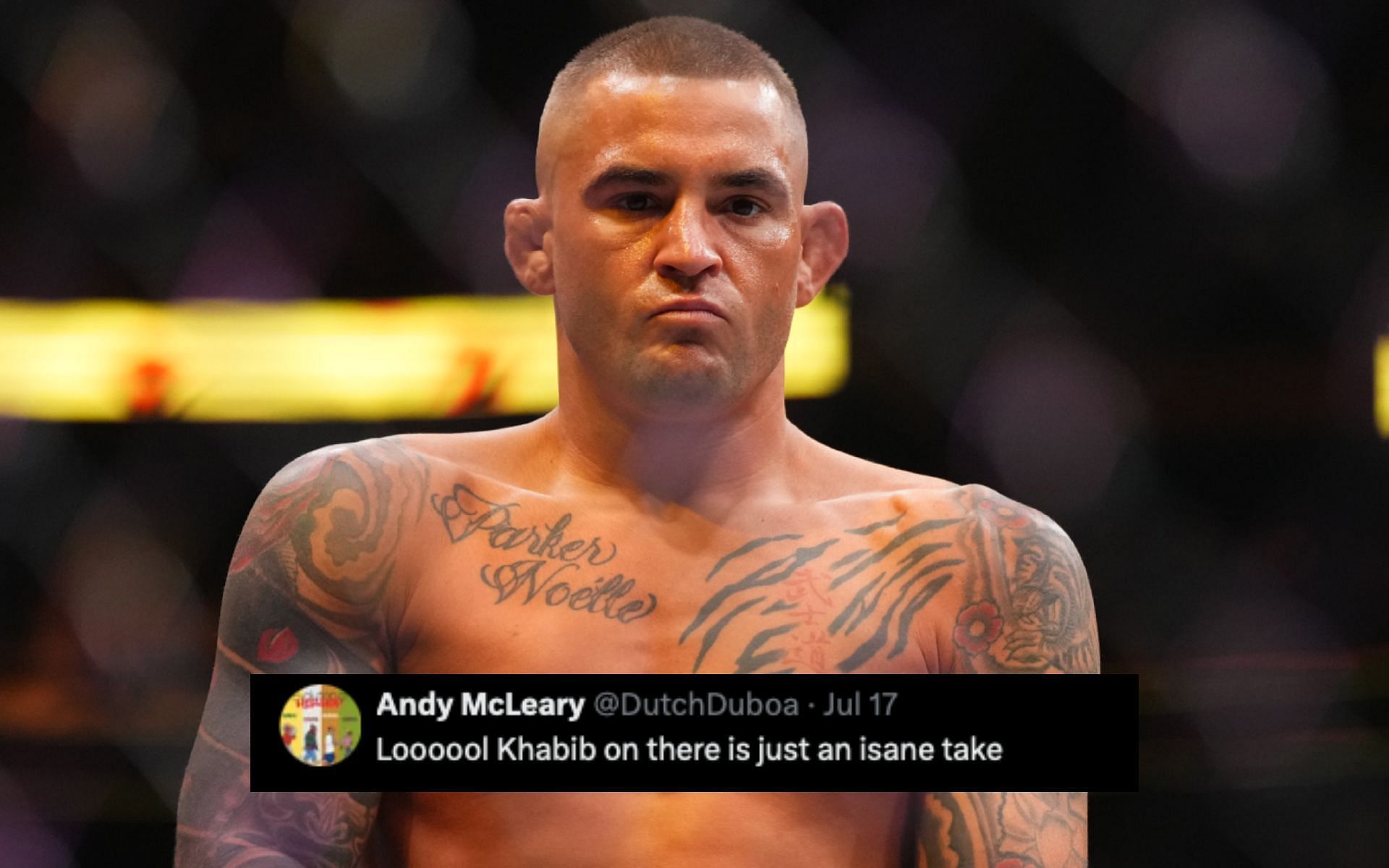 Fans on Dustin Poirier naming his MMA Mount Rushmore. [Image courtesy: Getty Images]