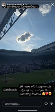 Jelena's Instagram story (@jelenadjokovicndf)