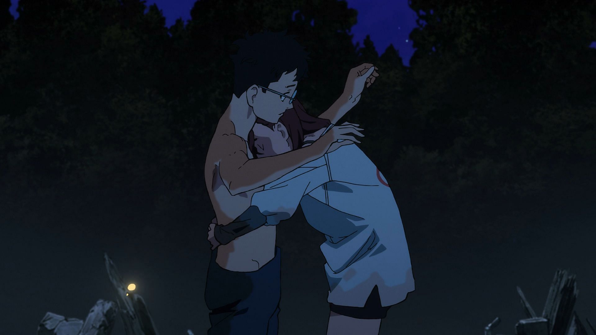 Okarun and Momo reunite in Dandadan season 2 episode 4 (Image via Science SARU)