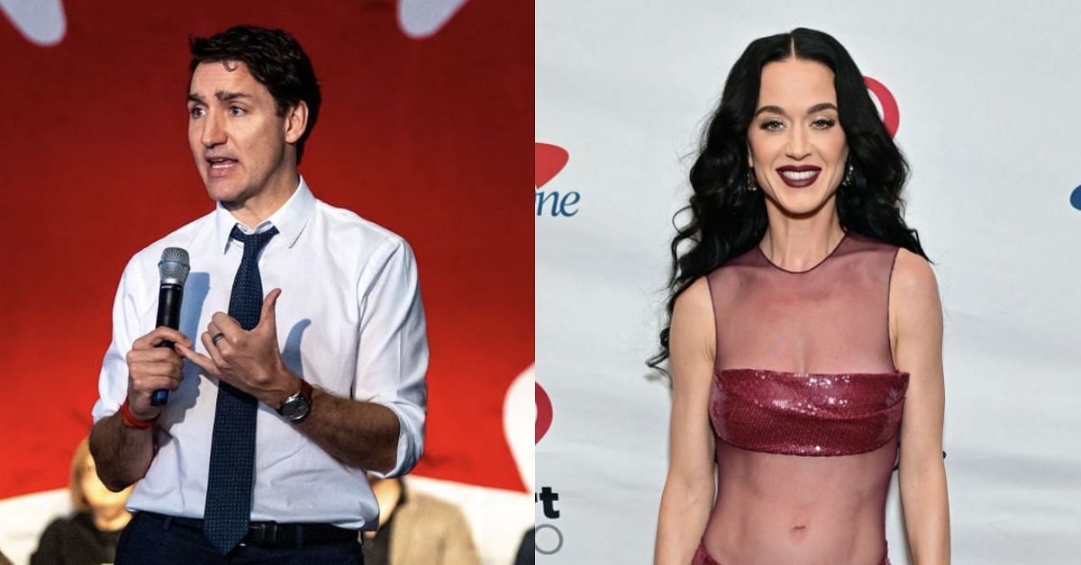 Justin Trudeau - left, Katy Perry - right (Images via Getty) 