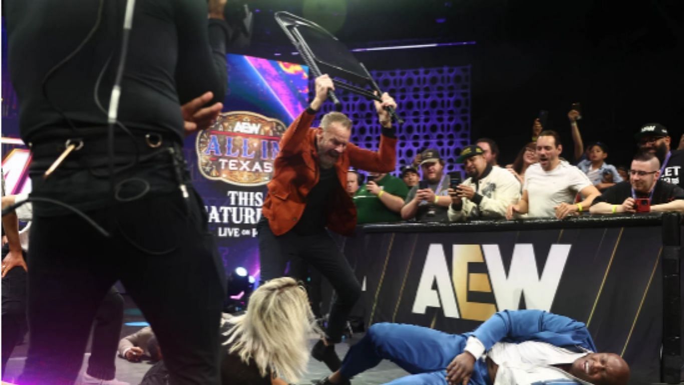 Christian Cage and Patriarchy attacked Hurt Syndicate on Dynamite last night [ Image from allelitewrestling.com ]  
