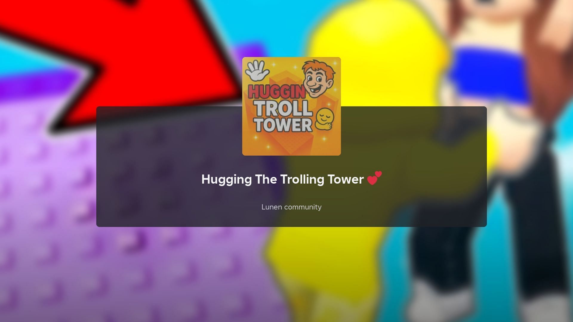 Hugging the Trolling Tower is a tower climbing game (Image via Roblox)