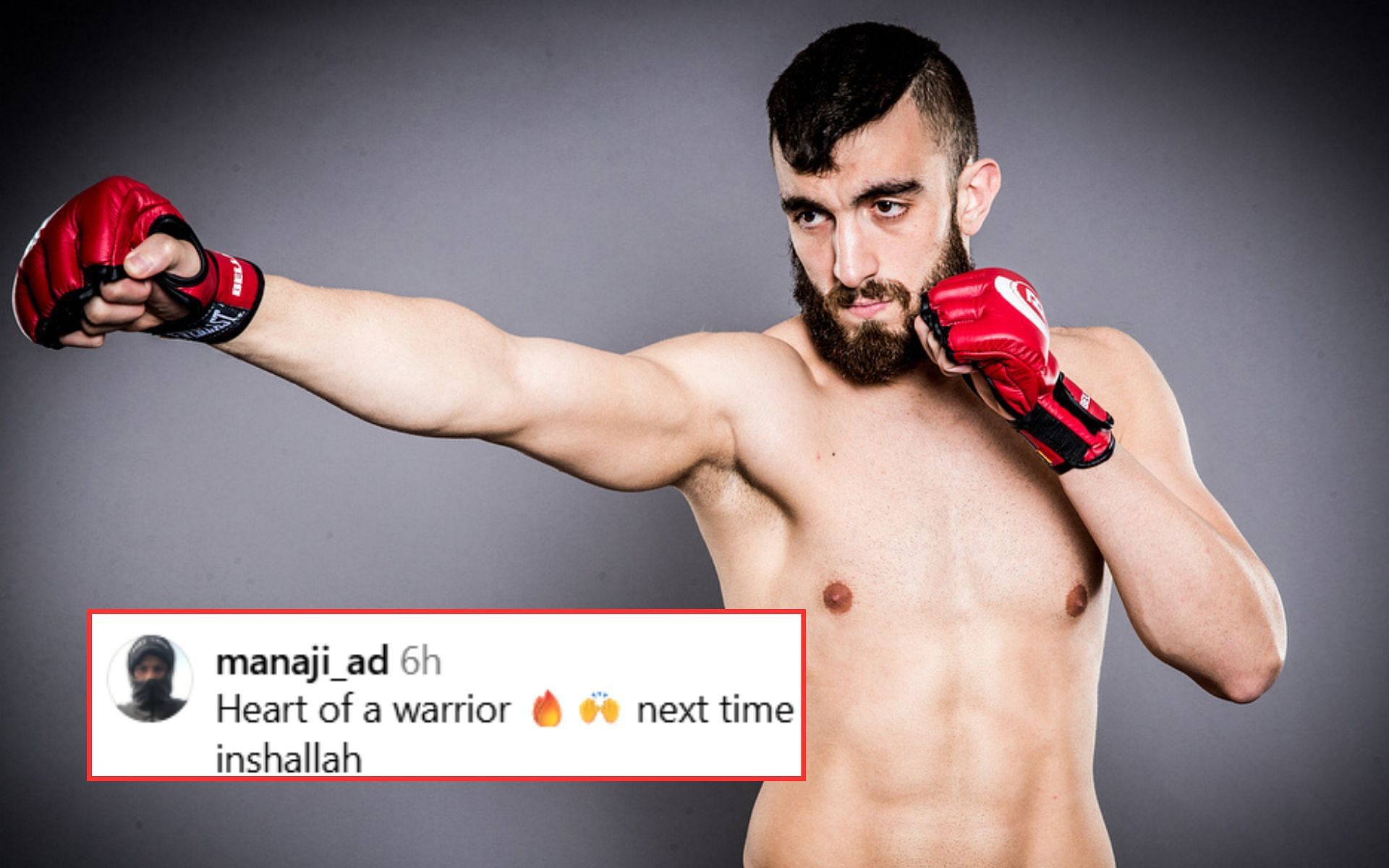 Mohammad Yahya (pictured) suffered a TKO loss at UFC Abu Dhabi. [Image courtesy: @yahyamma on Instagram]