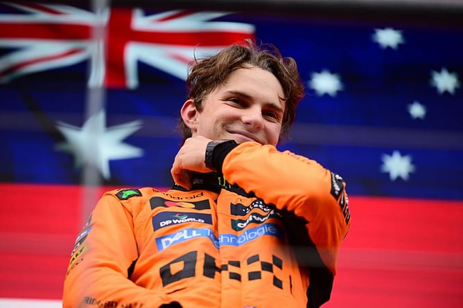 Watch: Oscar Piastri writes an adorable message for his grandfather who was present to witness his F1 Belgian GP win