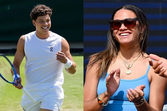 “Why am I cheesing?" - Ben Shelton blushes over his & girlfriend Trinity Rodman's romantic date amid Wimbledon duties