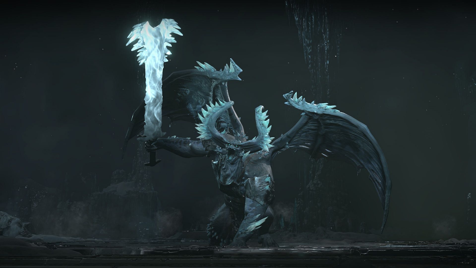 An older boss, the Beast in the Ice is a formidable opponent who drops a lot of unique and legendary items from its hoard (Image via Blizzard Entertainment)