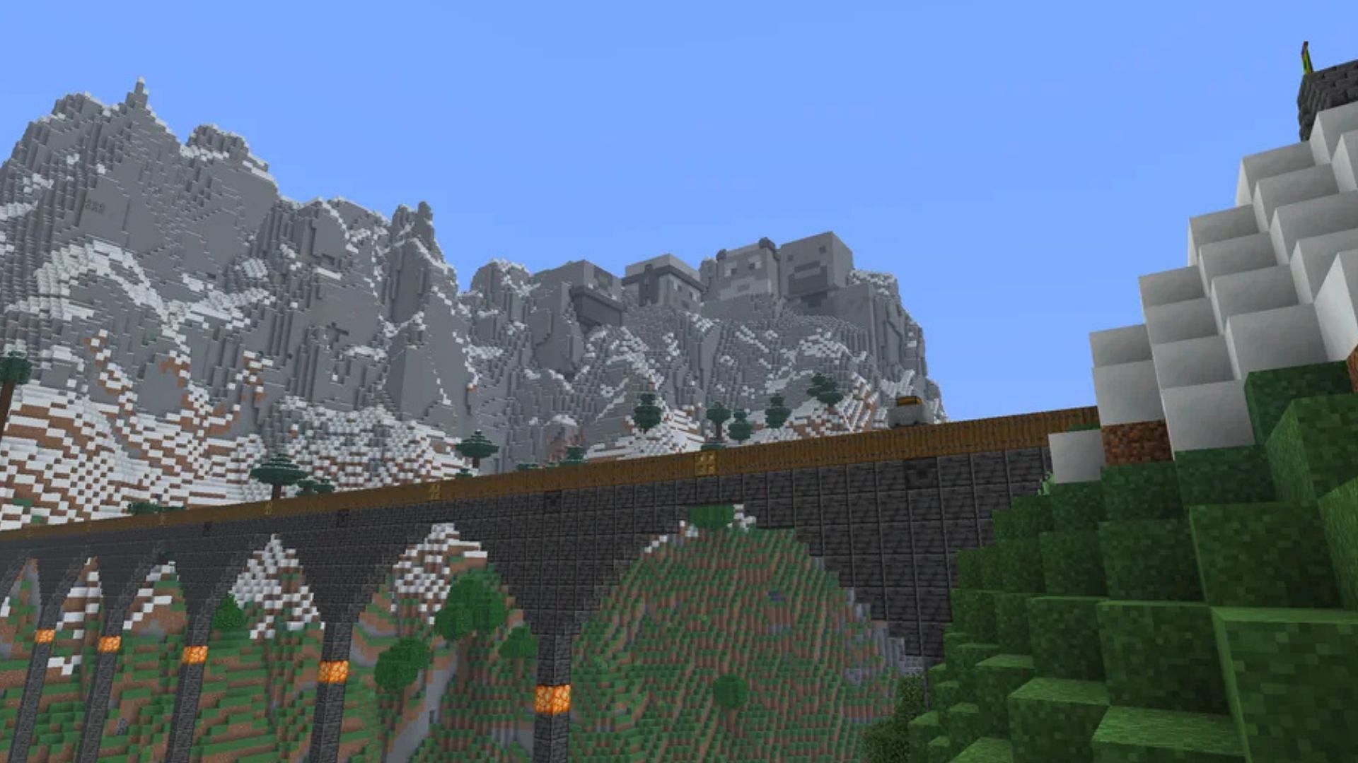 Mount Rushmore with a twist in Minecraft 