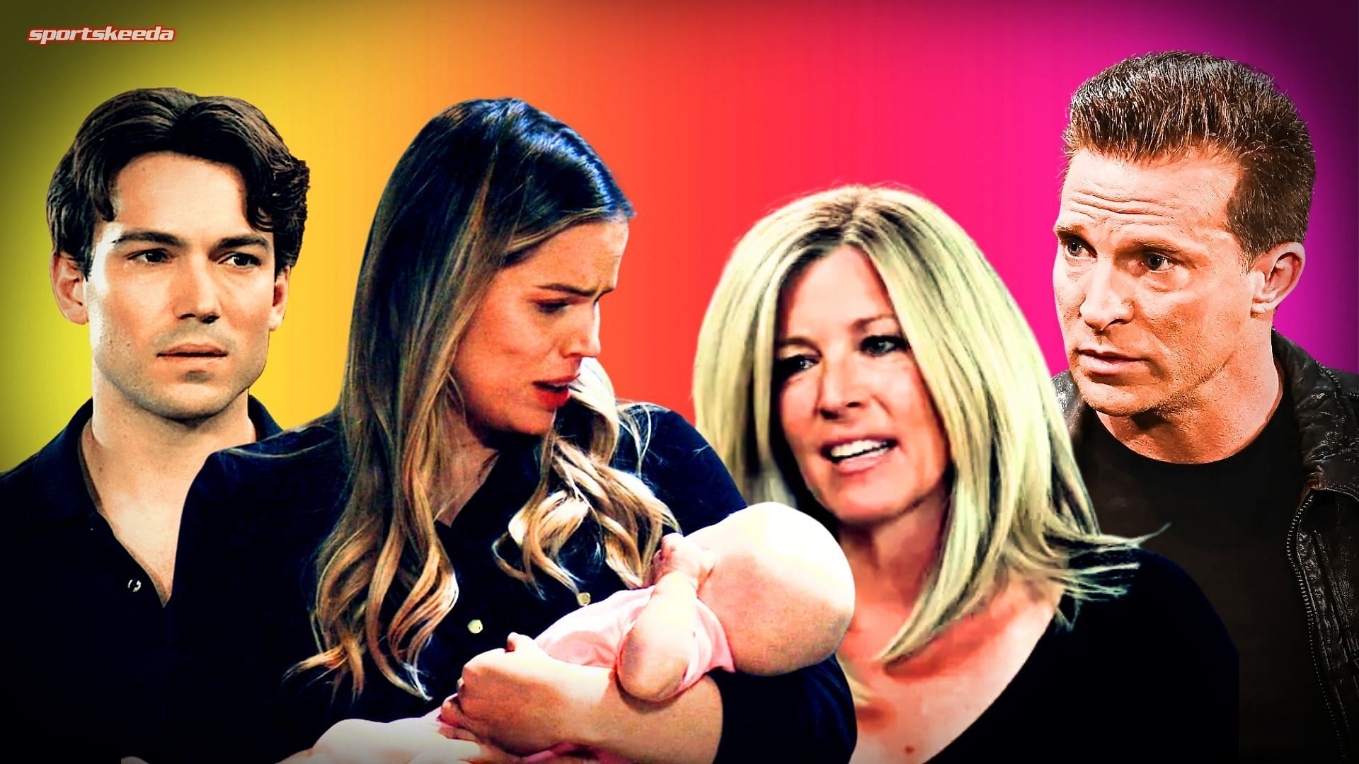 Michael Corinthos, Sasha Gilmore, Carly, Jason  (Custom cover edited by Sportskeeda, Original Image  [ABC Network])