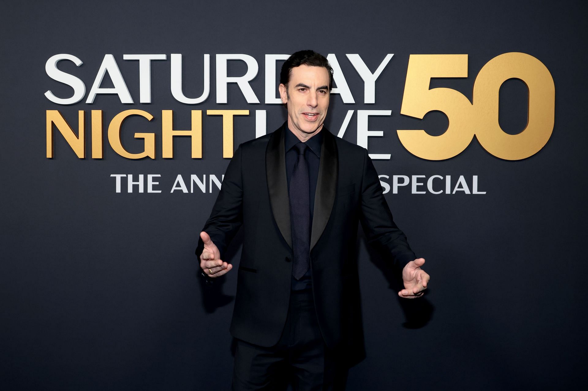 Sacha Baron Cohen at SNL50: The Anniversary Special - Source: Getty