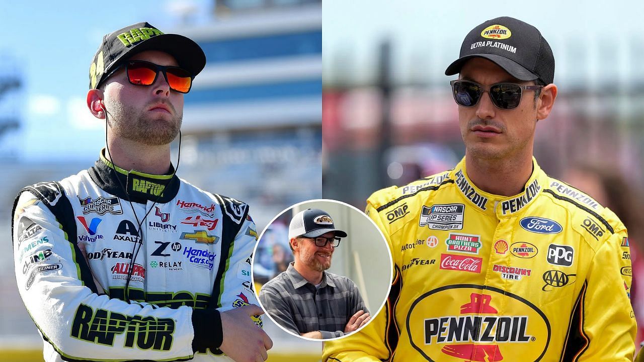 William Byron, Dale Earnhardt Jr. and Joey Logano