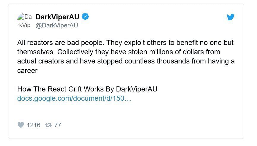 DarkViperAU&#039;s tweet (Image via x.com/DarkViperAU)