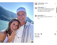Bo Nix's wife Izzy drops 5-word messages as Riley Leonard gets engaged to high school girlfriend Molly Walding at Lake Como [IG/@molly.walding}