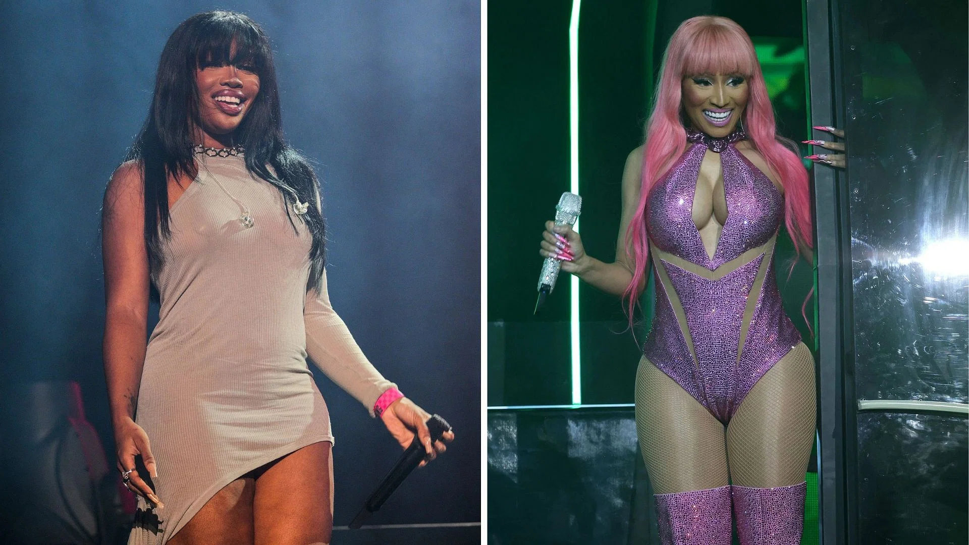 SZA (L) and Nicki Minaj (All Images via Getty)