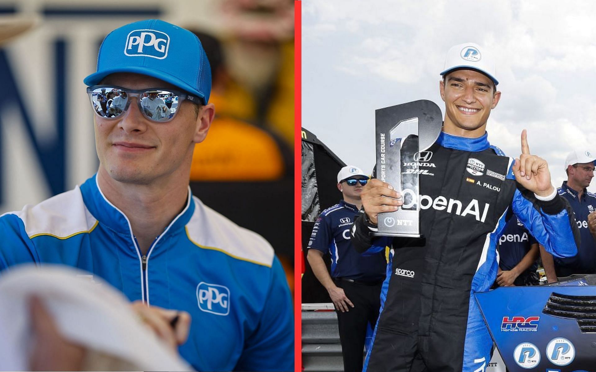 Josef Newgarden (L) and Alex Palou (R)