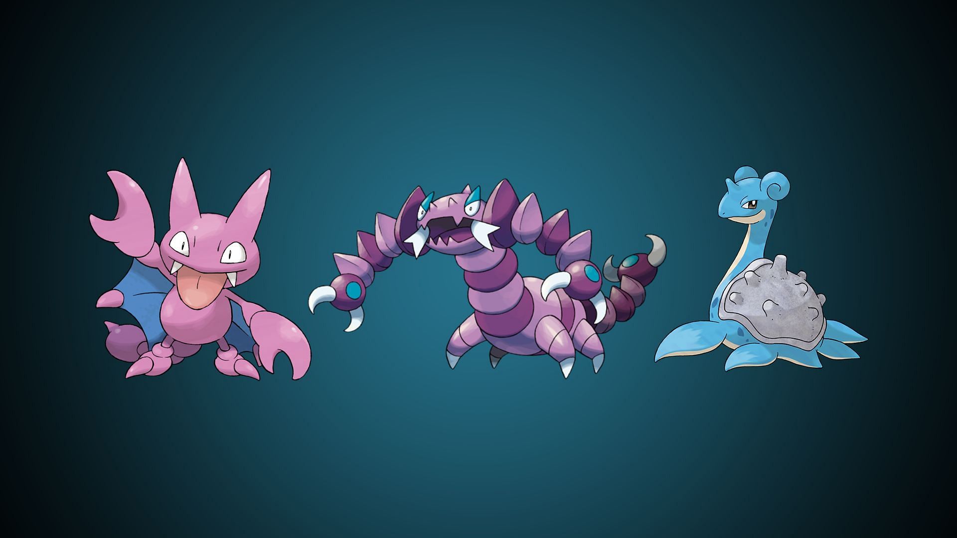 Shadow Gligar, Shadow Drapion, and Lapras (Image via TPC)