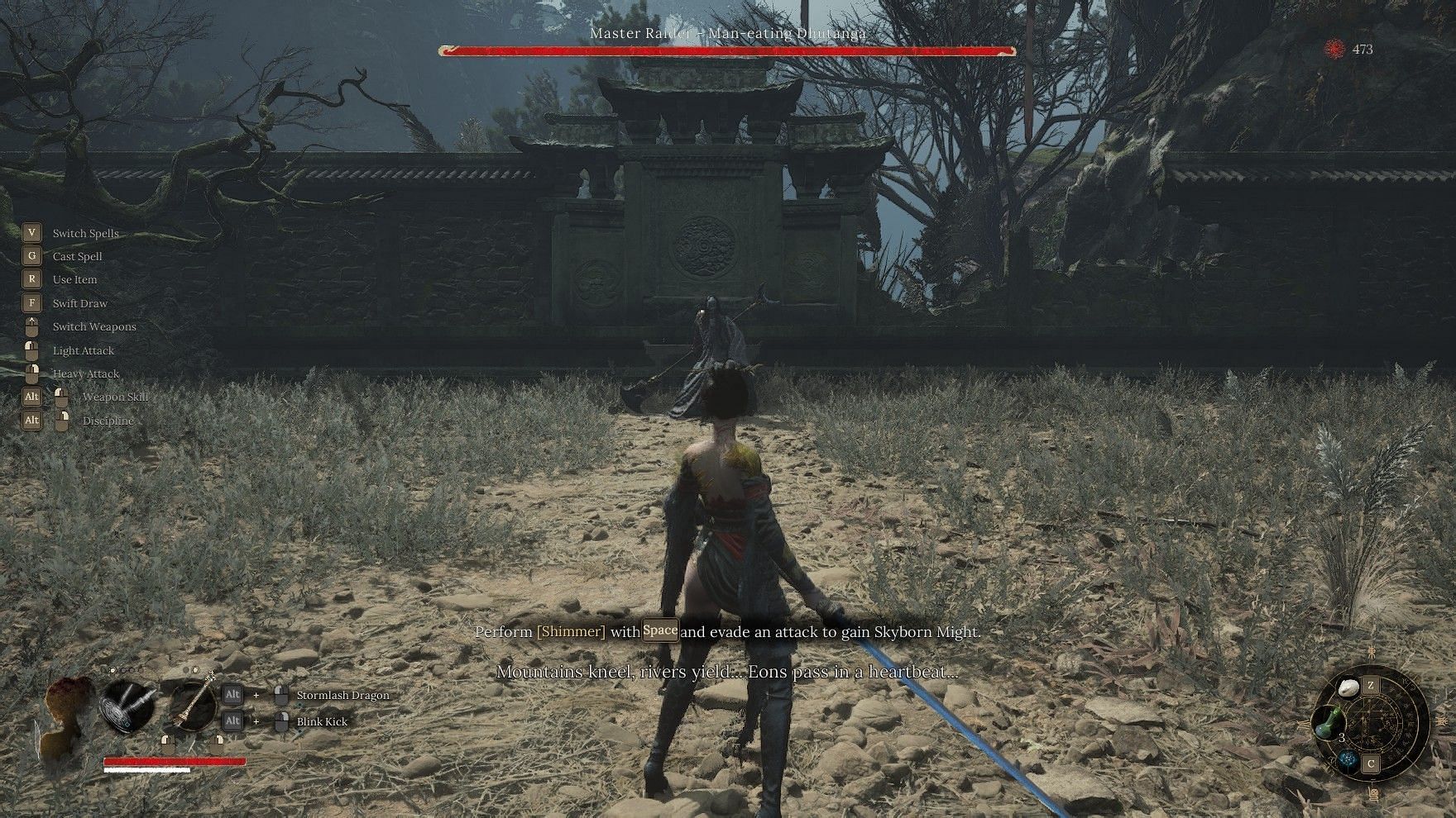 Fight against the boss, Dhutanga in Wuchang: Fallen Feathers Worship&#039;s Rise (Image via Sportskeeda Gaming || 505 Games)